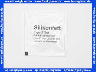 Silikonfett Diamant® Type 2, Beutel 3 g, 40137, für Trinkwassserarmaturen gemäß der Leitlinie des Umweltbundesamtes, WRAS, NSF H1, O-Ring-verträglich (EPDM, NBR), Temperaturbereich -40 bis +200° C Armaturenfett