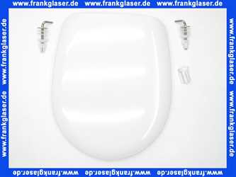 511565 Hamberger WC-Sitz Samoa mit Deckel mit Edelstahl Scharnieren und Puffern weiss