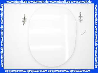 K704701 Ideal Standard Tonic WC-Sitz weiss komplett mit Scharniersatz und Puffern