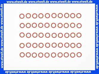 O-Ring Dichtung Dichtring 7,50x1,80 mm Silikon 60°Shore rot (50 Stück)