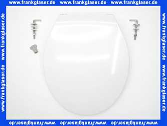 7.90821602 Pagette WC-Sitz mit Deckel Serie Exclusiv weiss mit Edelstahlscharnieren