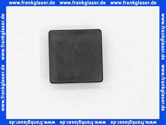 Stopfen mit Lamellen für Quadratrohre 50x50 mm Polyethylen schwarz Wandstärke Rohr 3 mm Einsteckhöhe 15,0 mm Kopf 5 mm stark