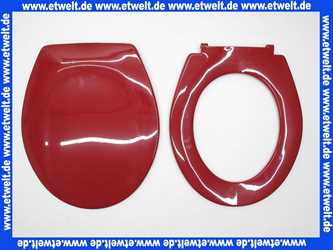 5603884 SANIT WC-Sitz 4002, Edelstahlscharnier Sicherheitsverschraubung, rot RAL 3003