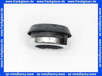 Spülrohrverbinder WC-Verbinder für WC D=48mm für Druckspülrohr 28-32mm mit Rosette schwarz