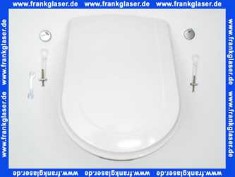 8809S1 Villeroy & Boch WC-Sitz Serie Hommage mit Quickrelease und Softclose Scharniere verchromt R1 Weiss