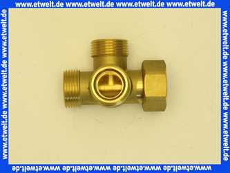 48000007207 Weishaupt T-Stück 3/4Fl. x 3/4AG x 3/4AG x 3/4AG