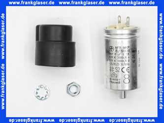 713476 Weishaupt Kondensator-Set 8,0 uF 420V Anschlussfahnen 2,8, mit Kappe