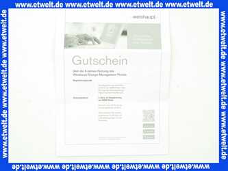 8307 Weishaupt Gutschein 5-Jahres Nutzung WEM-Portal Bedienung WTC über App/Internet-Portal