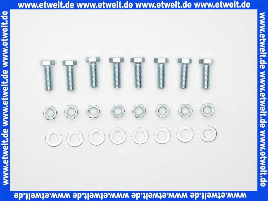 508674 Brötje M12x35-Schrauben mit Muttern und Scheiben für Handlochdeckel