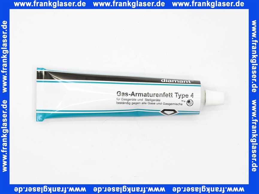 All-Gas-Armaturenfett Type 4 Diamant® Tube 75 g, 20821, für Gasgeräte und zugehörige Stellgeräte, Rezeptur mit PTFE, DVGW-Prüfzeichen NG-5162BPO0174, Temperaturbereich -40 bis +200° C