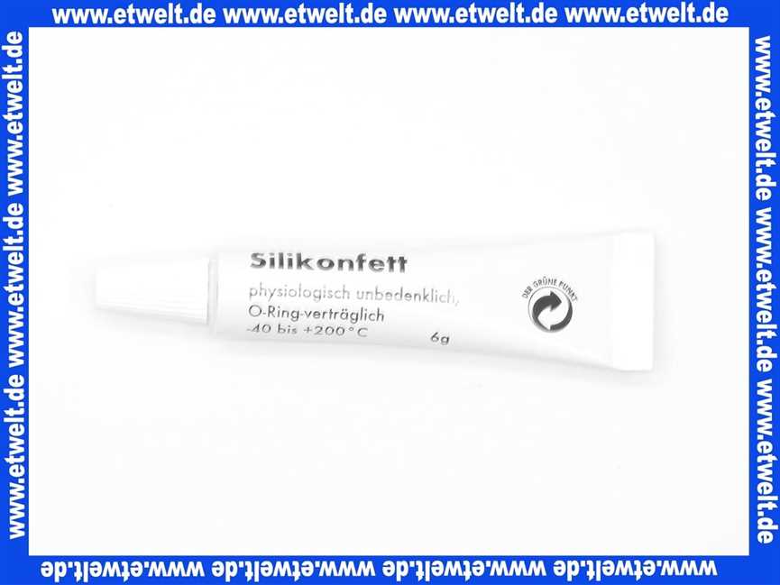 Silikonfett Diamant® Type 2,  Tube 6 g, 40129, für Trinkwassserarmaturen gemäß der Leitlinie des Umweltbundesamtes, WRAS, NSF H1, O-Ring-verträglich (EPDM, NBR), Temperaturbereich -40 bis +200° C