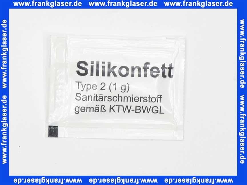 Silikonfett Diamant® Type 2, Beutel 1 g, 40136, für Trinkwassserarmaturen gemäß der Leitlinie des Umweltbundesamtes, WRAS, NSF H1, O-Ring-verträglich (EPDM, NBR), Temperaturbereich -40 bis +200° C