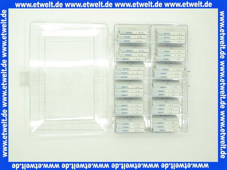 Feinsicherungssortiment träge Ausführung 6,3x32mm