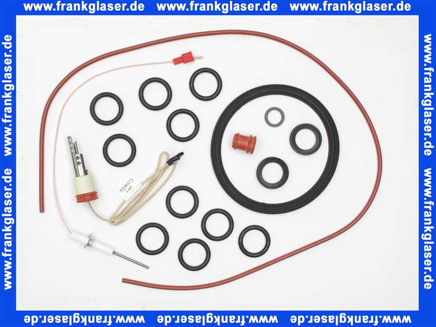 Wartungsset Wartungssatz für Buderus GB152 16-24 KW für die jährliche Wartung komplett mit Glühzünder, Ionisationselektrode und Dichtungen