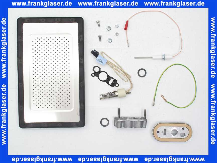 Wartungsset Wartungssatz für Buderus GB162 15-25 KW für die jährliche Wartung komplett mit Glühzünder, Ionisationselektrode und Brennerdichtung mit Luftverteilerplatte