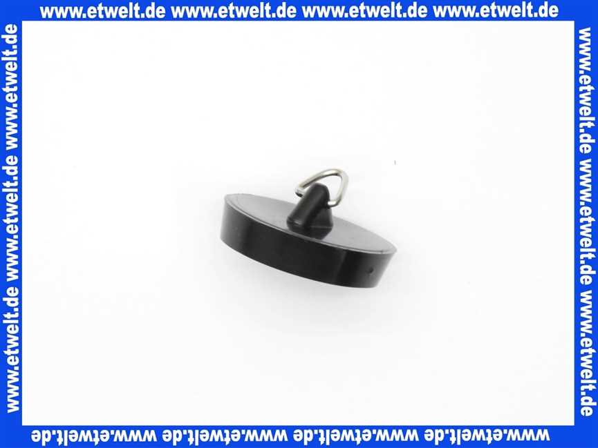 ASW 800112 Stedo® Ventil-Stopfen PVC schwarz 45,5 mm