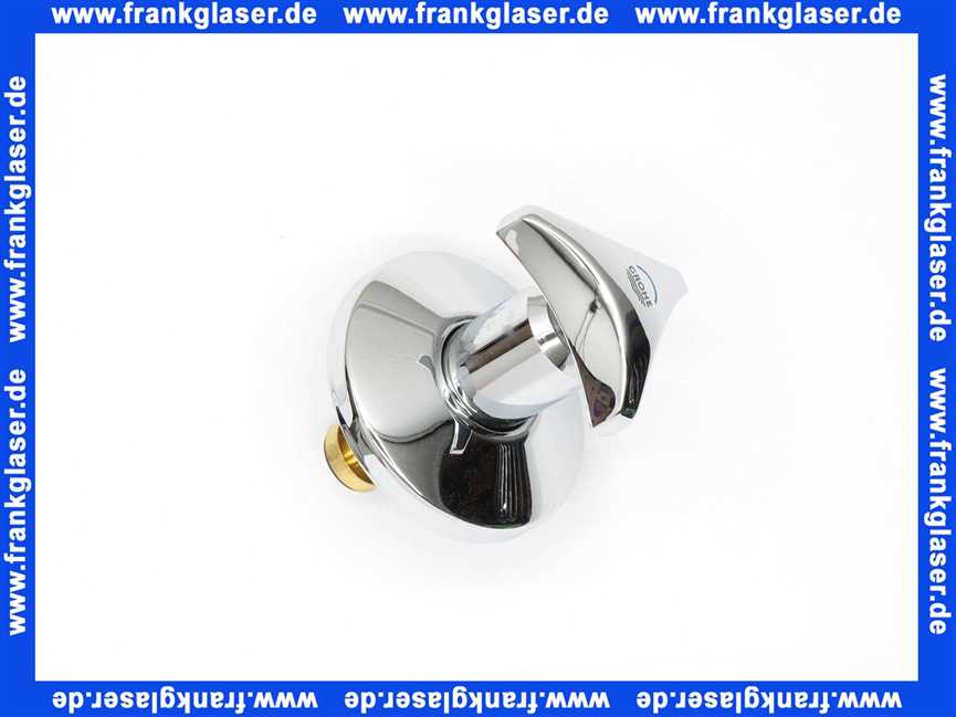 11501 Grohe Oberteil 1/2 Zoll für UP-Ventil mit Trecorn Griff chrom Markierung blau für Kaltwasser