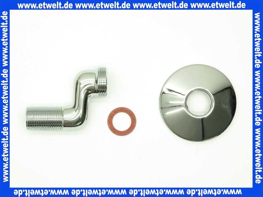 12005 Grohe S-Anschluss Grohe 1/2Zoll x 3/4 Zoll Verstellbereich 30mm mit Rosette verchromt