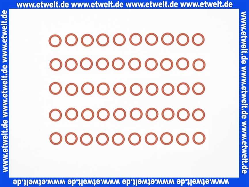 O-Ring Dichtung Dichtring 18,00x3,00 mm Silikon 70°Shore rot (50 Stück)