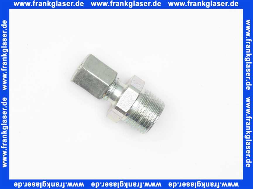 Oventrop ger. Einschraubver. Ofix-Oil R3/8 x6mm, Stahl verz.mit Ms-Schneidring 2083060