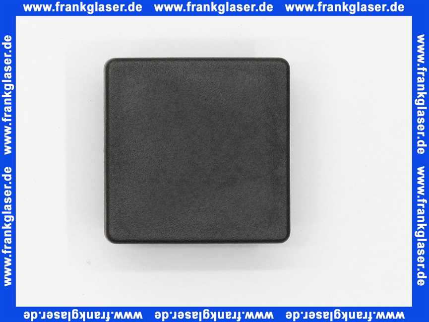 Stopfen mit Lamellen für Quadratrohre 40x40 mm Polyethylen schwarz Wandstärke Rohr 1,5-2 mm Einsteckhöhe 14,0 mm Kopf 5 mm stark