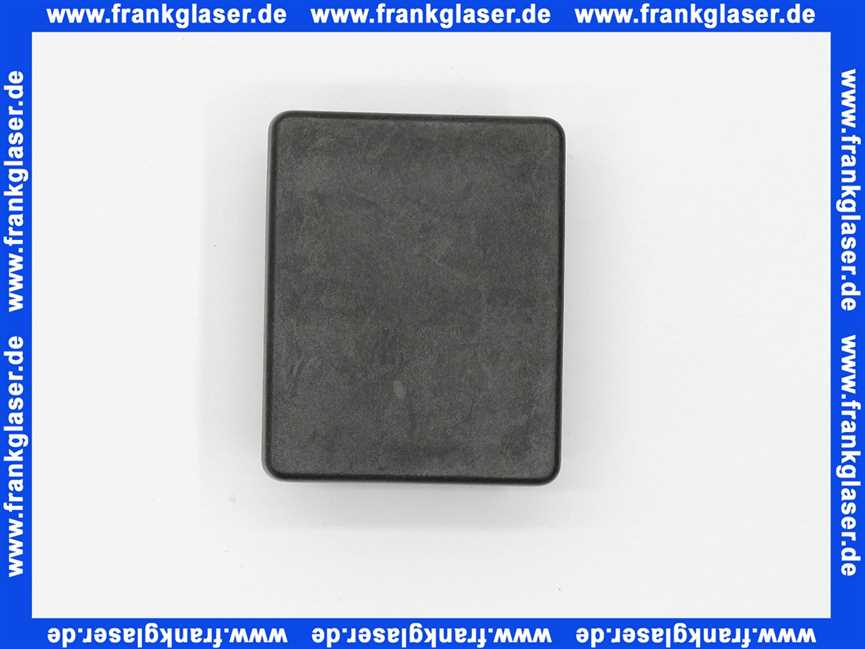 Stopfen mit Lamellen für Rechteckrohre 50x40 mm Polyethylen schwarz Wandstärke Rohr 3 mm Einsteckhöhe 15,0 mm Kopf 5 mm stark