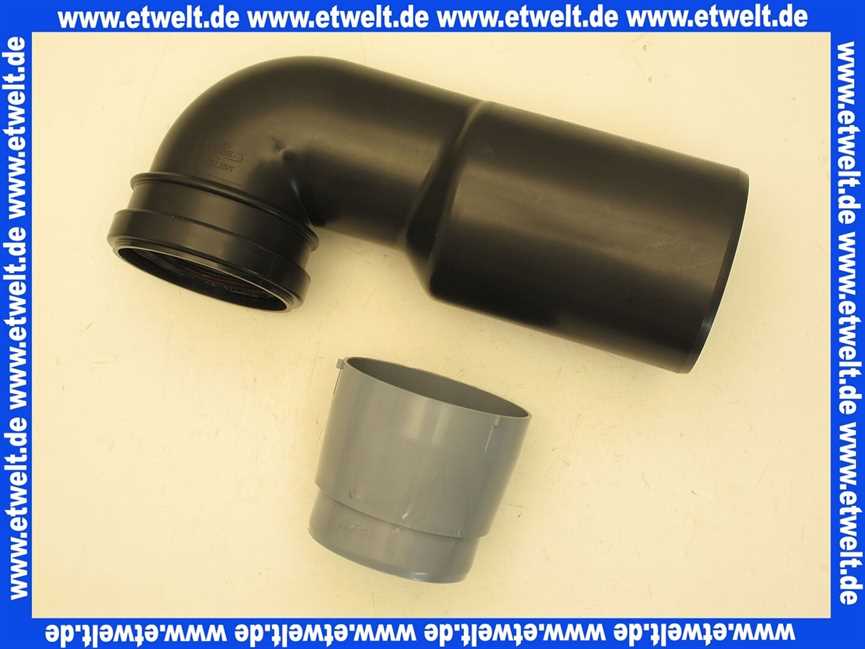 5890700 SANIT WC-Anschlussbogen 90 Gr,schwarz DN 90/DN 100, PP steckbar,