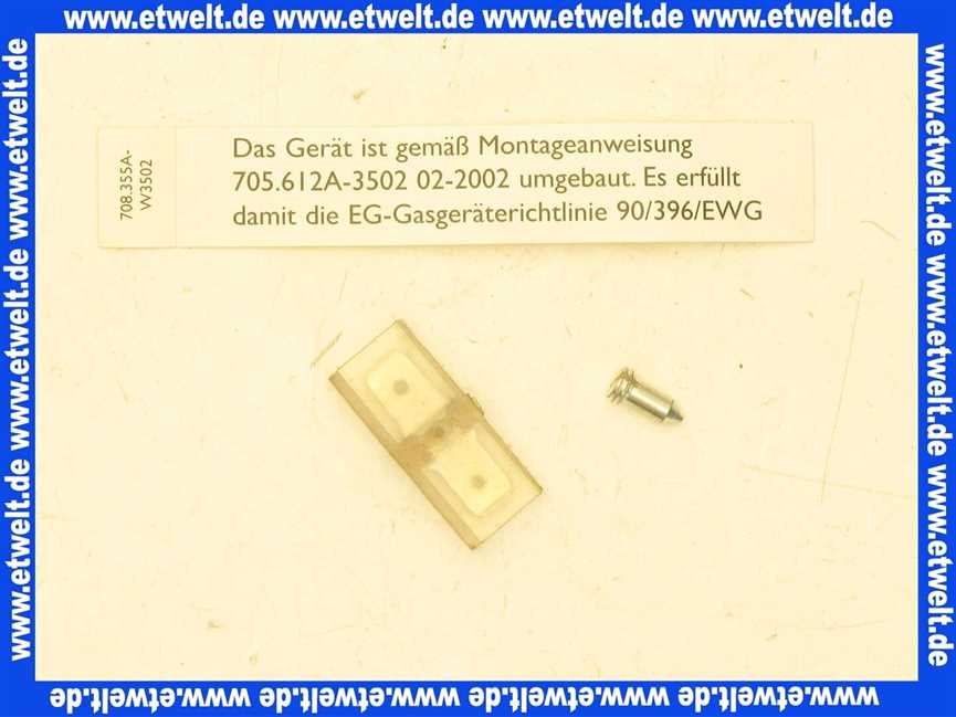 7099810 Sieger Ersatzset f Gasdruckwächter für GB112