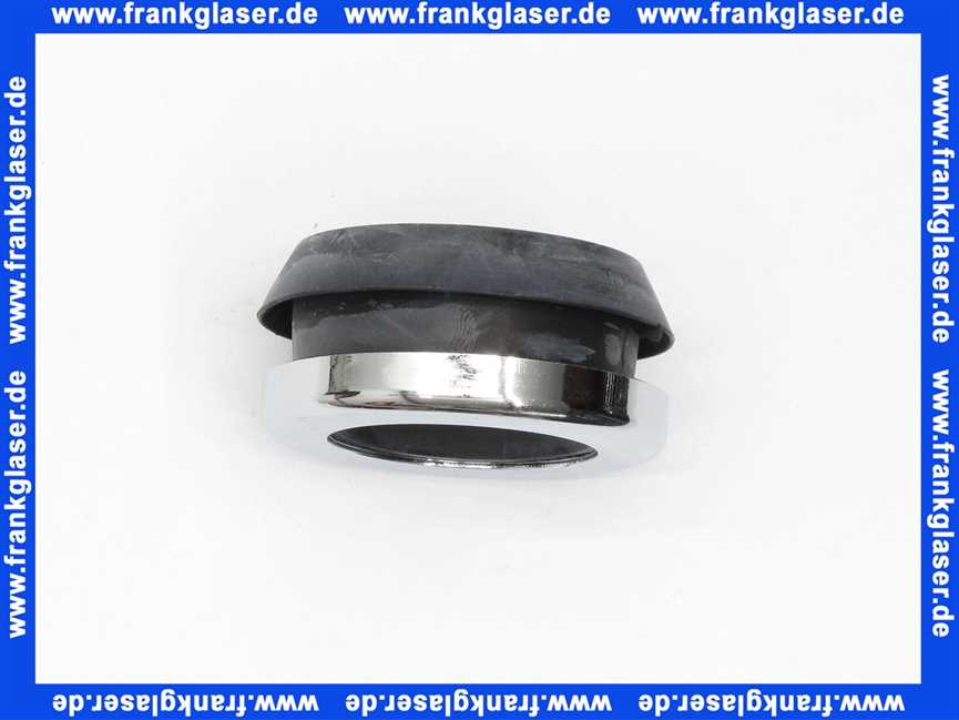 Spülrohrverbinder WC-Verbinder für WC D=48mm für Druckspülrohr 28-32mm mit Rosette schwarz