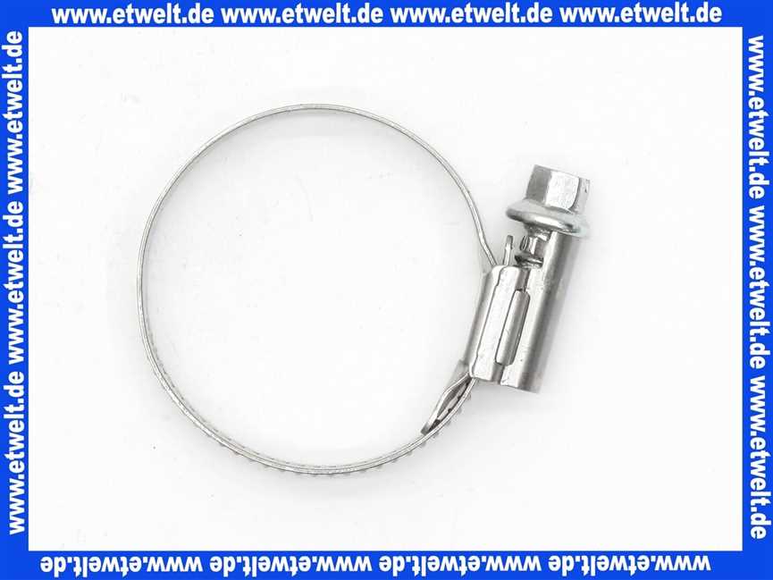 Schlauchklemme Spannbereich 25-40 mm Bandbreite 9 mm Schlauchschelle 25-40/9 W2 nach DIN 3017 mit Schneckengewinde