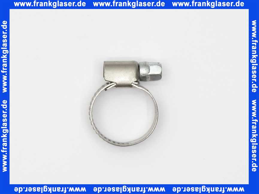 Schlauchklemme Spannbereich 12-22 mm Bandbreite 9 mm Schlauchschelle 12-22/9 W5 Edelstahl 1.4401 nach DIN 3017 rost- und säurebeständig mit Schneckengewinde