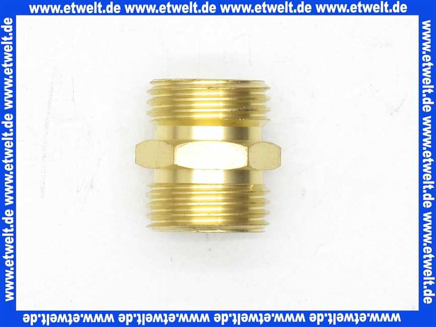 Gewindenippel Doppelnippel 1/2 Zoll AG x 1/2 Zoll AG flachdichtend Messing beidseitig Aussengewinde