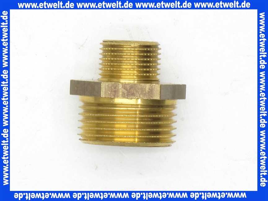 Gewindenippel Doppelnippel reduziert G1/4 Zoll AG x G3/4 Zoll AG Messing