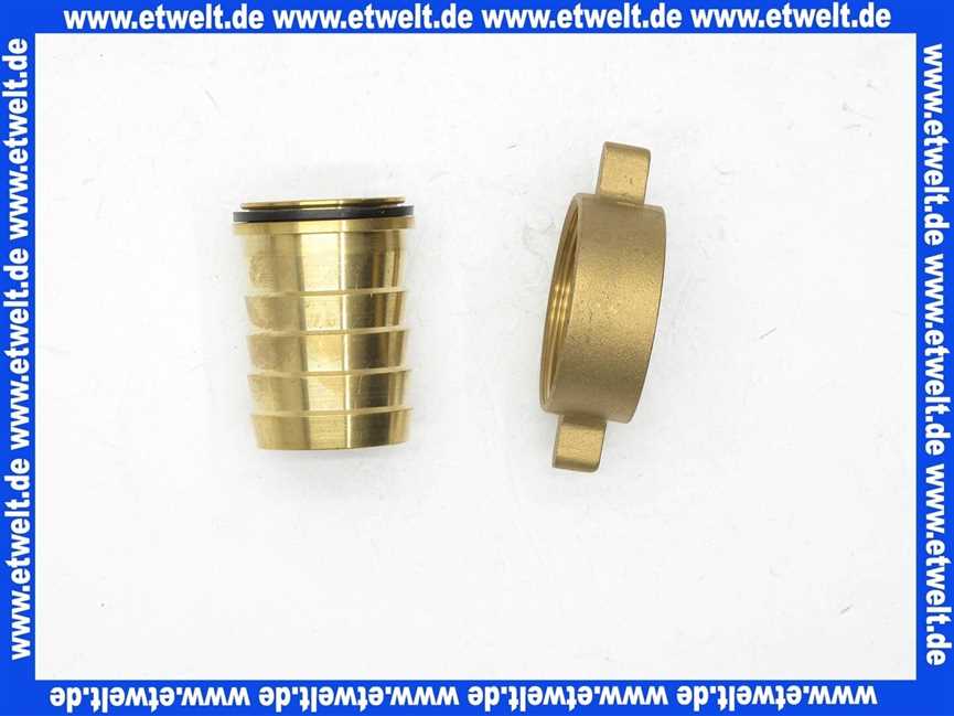 Schlauchverschraubung Messing Verschraubung G11/4 Überwurf -32mm Schlauchstutzen mit Dichtung