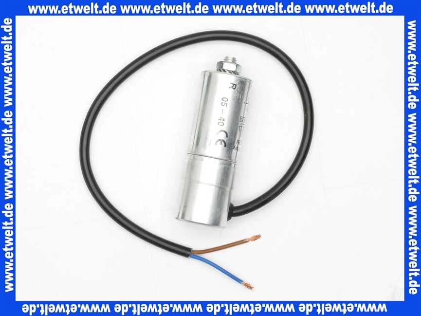 2400505 Kondensator 2,5 für Motoren und Umwälzpumpen bis 400 Volt MLR 25 L 40253063 J/C mit Kabel BG