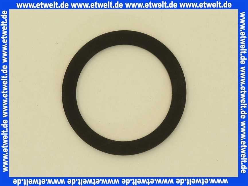 Dichtungsring 44x28x2 mm, Gummi, EPDM für Trinkwasser zertifiziert nach Elastomerleitlinie (ELL), 70°Sh.A, o.Einlage, schwarz