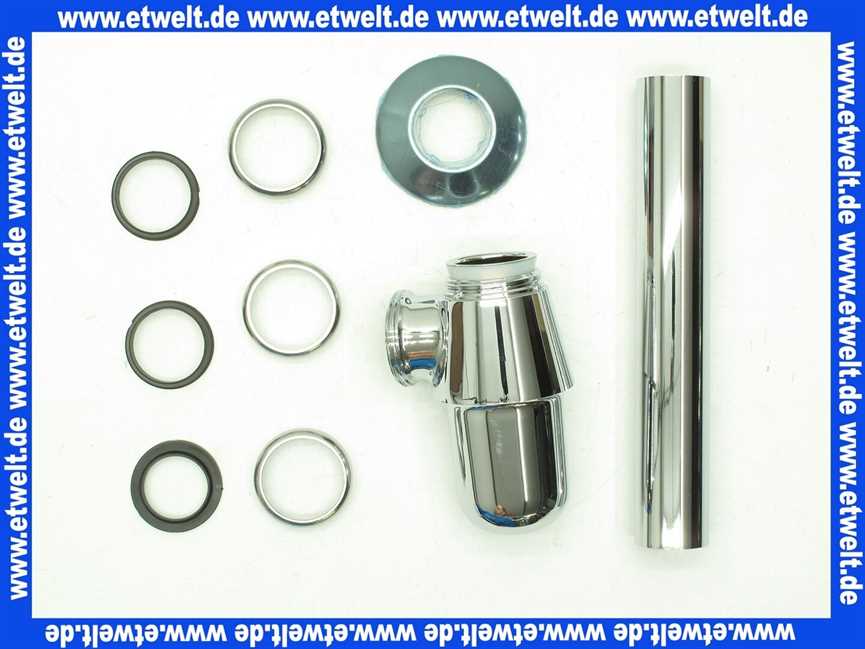 100674 Viega Flaschengeruchverschluss, Messing, Tasse-Durchmesser 50mm, Verstellrohr 75mm, Ablaufrohr 200mm güteüberwacht nach DIN EN 274, 1 1/4 Zoll, Durchmesser 32, Modell 5753, verchromt