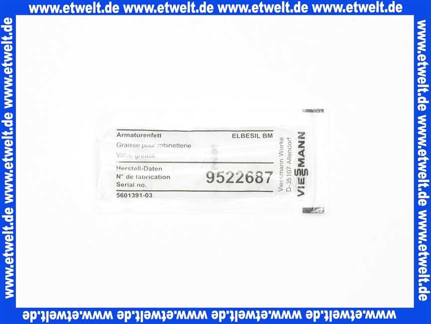 9522687 Viessmann Armaturenfett Unisilkon L 250L Beutel/Tube 6g