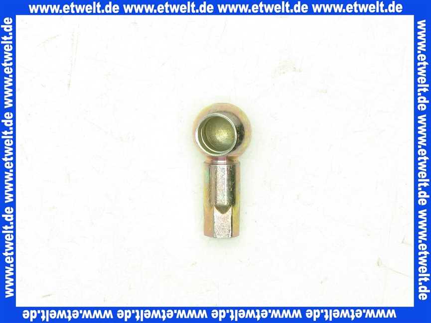 499180 Weishaupt Kugelpfanne A8/M5 DIN 71805 mit 6kt=SW7 mm Sprengring montiert