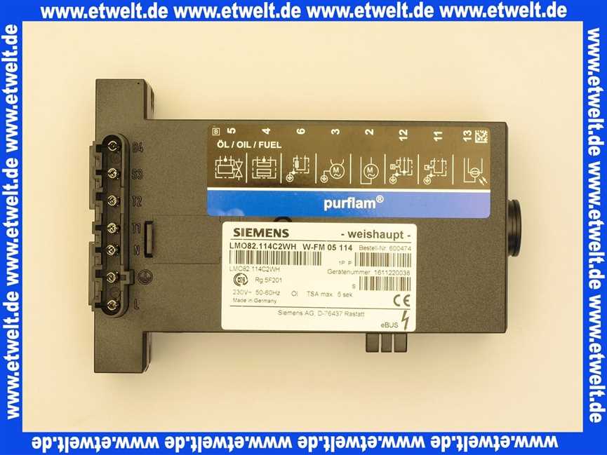 600473 Weishaupt Feuerungsmanager W-FM 05 - 104 230V PB Nachbelüftung 25 sec. WL5-PB-H-purflam