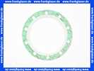 Dichtungsring 151x204x2 mm, 10 Loch a 14 mm Dm, LKD 180 mm, KlingerSil C-4400, PTFE-Y-Hülle 144x166 mm 0,5 mm Blattstärke, BAM geprüft, DIN-DVGW, DIN-DVGW W270, DVGW VP 401, Elastomerleitlinienfreigabe, ÖVGW, TA-Luft, Fire-Safe gem. DIN EN ISO 10497