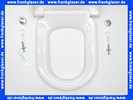 8809S1 Villeroy & Boch WC-Sitz Serie Hommage mit Quickrelease und Softclose Scharniere verchromt R1 Weiss